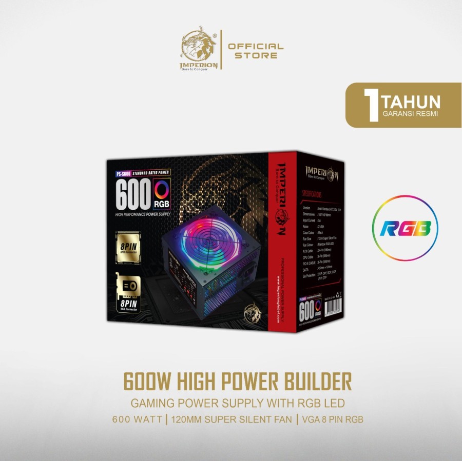 Imperion PS-S600 RGB 600W - Gambar 3