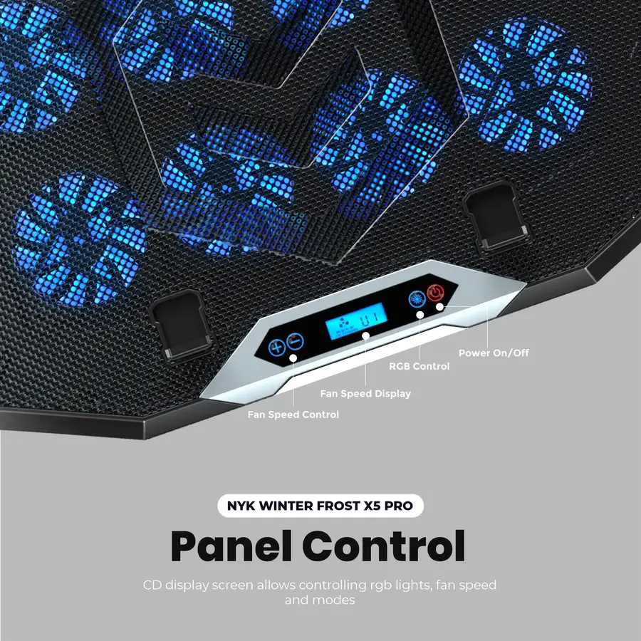 gaming laptop coolingpad di toko komputer semarang NYK Nemesis Cooling Pad WINTER FROST X5 PRO