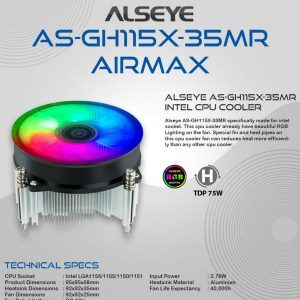Alseye Airmax AS-GH115X-35MR HSF for intel