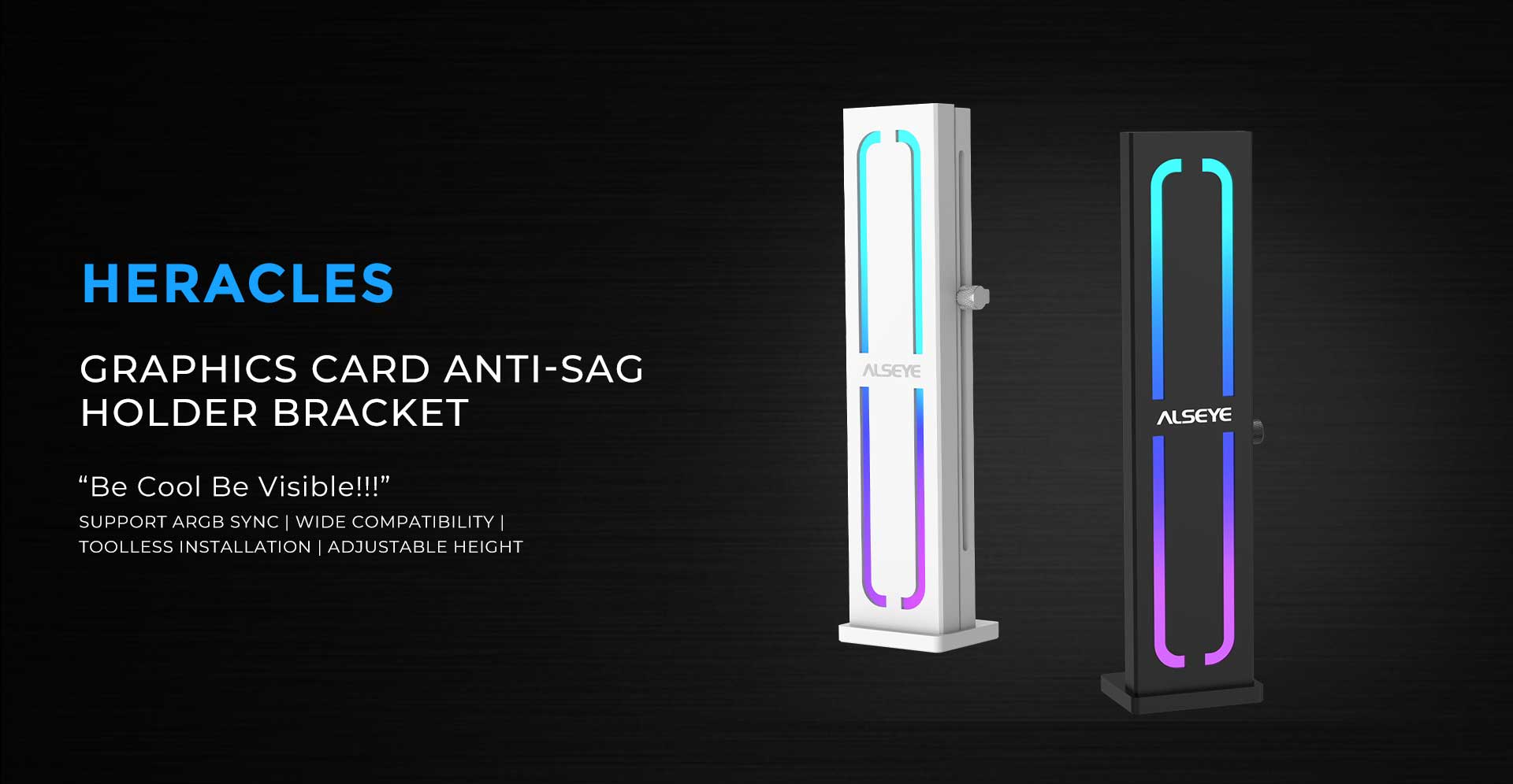 Alseye HEARCLES white ARGB VGA / GPU holder - Gambar 9
