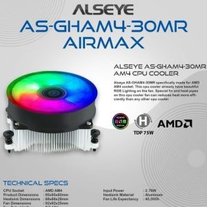 Alseye Airmax AS-GHAM4 30MR RGB for AMD AM4