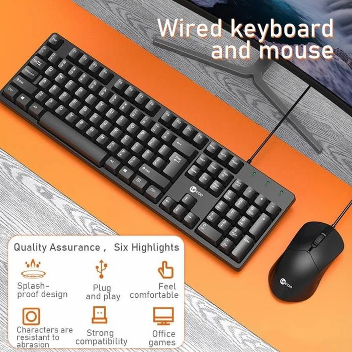 Lenovo Lecoo CM101 Combo wired Keyboard Mouse - Gambar 8