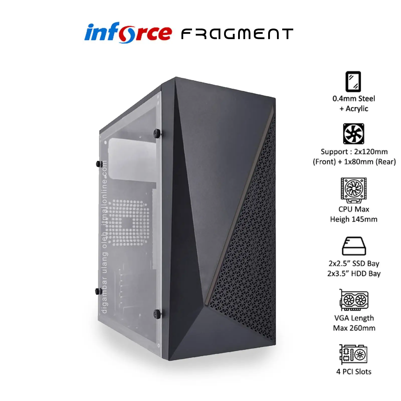 iTmall Fragment Bundling + PSU 12 cm Fan & Fan RGB - Gambar 3