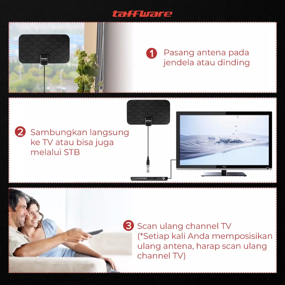 Antena TV Digital Indoor DVB-T2 25dB TFL-D139 - Gambar 4