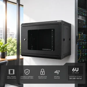 Wallmount Rack 19 inch 6U